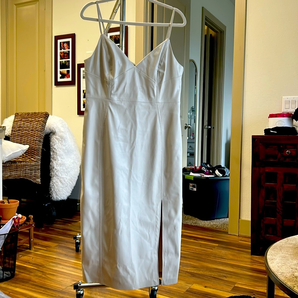Calvin Klein faux leather dress